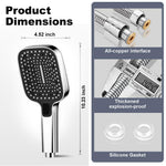 HASTHIP® High Pressure Shower Heads With 3 Spray Modes, Quality Construction, Adjustable Stream Settings, Ideal For Homes And Apartments, Polished Chrome Finish