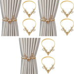 HASTHIP Curtain Tieback Holders for Window Draperies featuring Adjustable Alloy Rope Pack of 2