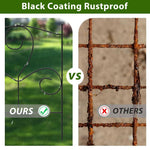 HASTHIP Metal Garden Fence for Outdoor Decoration with Connectable Design | Pack of 10 Pieces