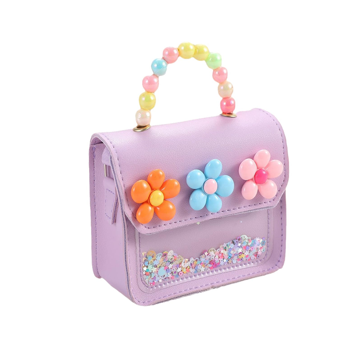 HASTHIP® Bolso Cruzado para Niñas Pequeñas,Monedero Infantil con Flor para Niñas de 3 a 8 Años,Bolso de Hombro Lindo Regalos Cumpleaños (Purple)