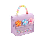 HASTHIP® Bolso Cruzado para Niñas Pequeñas,Monedero Infantil con Flor para Niñas de 3 a 8 Años,Bolso de Hombro Lindo Regalos Cumpleaños (Purple)