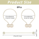 HASTHIP Magnetic Curtain Tiebacks for Home and Office with 40cm Rope and 3.3cm Balls | Strong Anti Rust Magnets
