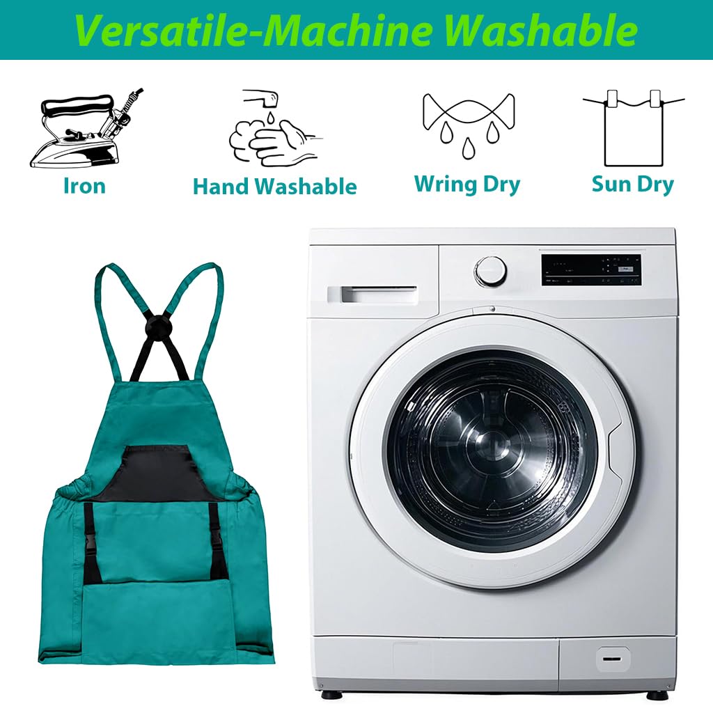 HASTHIP Gardening Apron for Outdoor and Craft Use with Dual Front Pockets and Adjustable Tie‑Back | Waterproof Oxford Cloth Utility Design