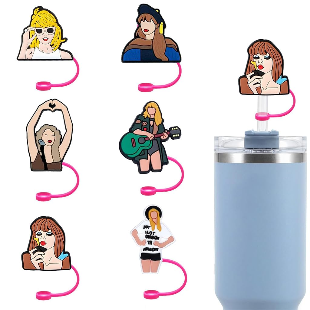HASTHIP Stanley Straw Cover for 30 and 40 Oz Cups with 10 mm Fit and Food Grade Silicone | Cute Gift for Fans