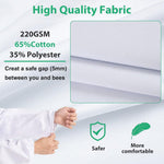 HASTHIP Bee Suit for Beekeeping with Mesh Face Hood and Elastic Cuffs | Fits 175–185cm Adults