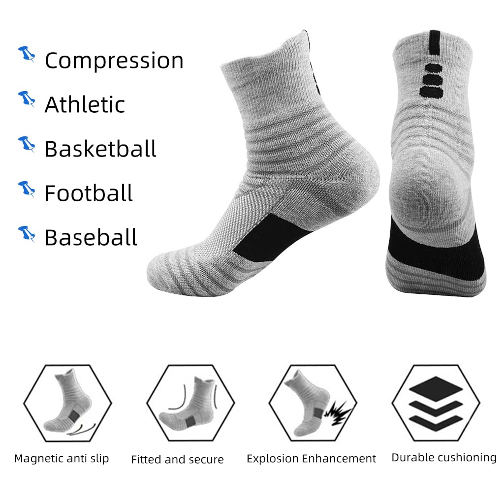 HASTHIP® Professional Sport Socks Basketball Socks Over the Anklet Socks Crew Socks Breathable Athletic Sports Socks