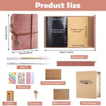 HASTHIP Photo Album Kit for DIY Scrapbooking with 52 Sheets PU Leather Cover | Wedding Memory Book