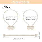 HASTHIP Magnetic Curtain Tiebacks for Home and Office featuring 40cm Rope & 3.3cm Balls | Beige