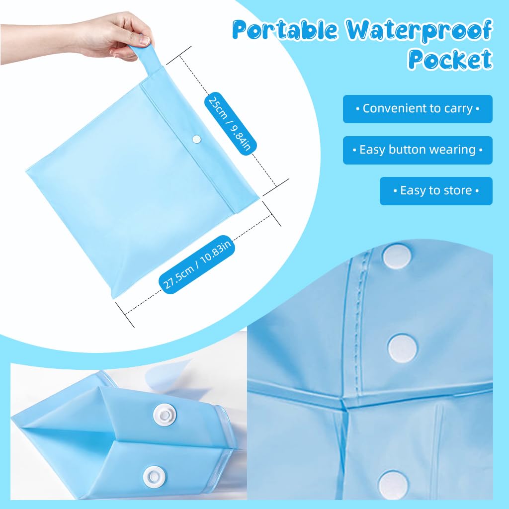 HASTHIP® Poncho de Lluvia con Capucha para Niños,Chubasquero Impermeable EVA Reutilizable con Cobertura para Mochila Escolar,Diseño de Dinosaurio Ligero Portátil Adecuado Altura 10