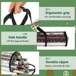 HASTHIP Wrapping Paper Storage Bag for Large Rolls with Handle 80x22cm Clear Waterproof Organizer