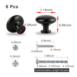 HASTHIP dresser knobs for cabinets and drawers featuring 18pcs 30mm matte black aluminum design