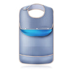 HASTHIP Adult Bibs for Dining with Leakproof Catch Pockets 67.5×39.7cm Blue | Washable Adjustable Protection