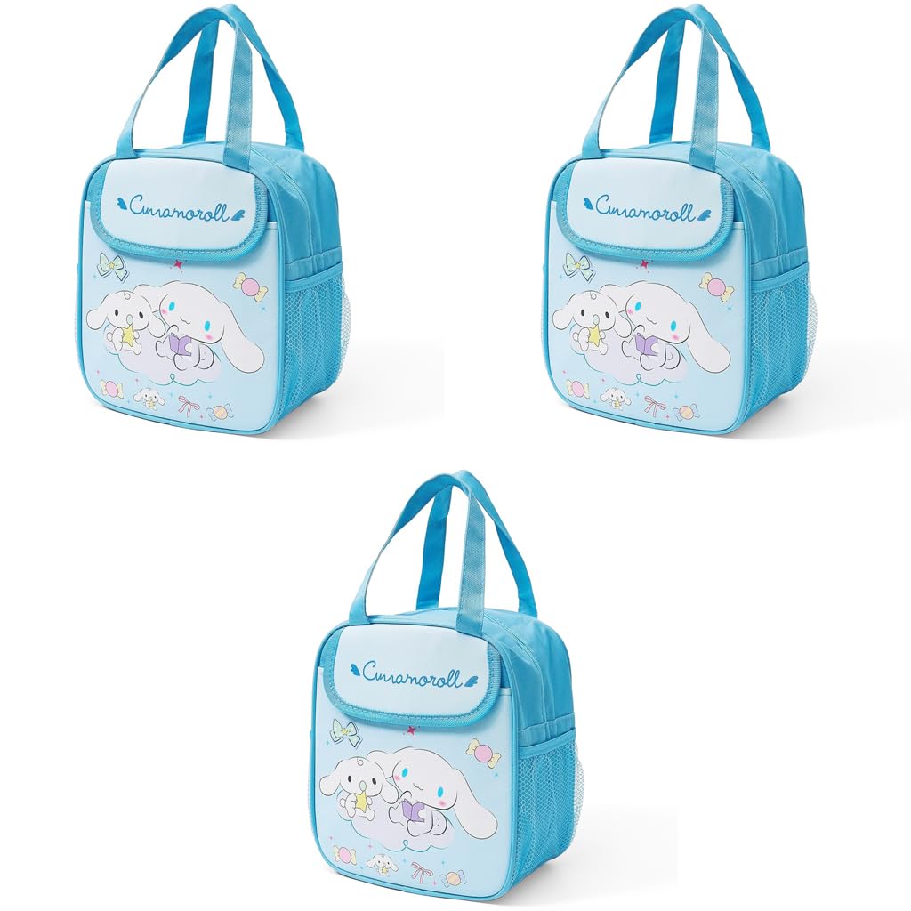 HASTHIP Lunch Bags for Kids featuring Cinnamoroll Cartoon Print 20x13.5x23cm | 3PCS Set
