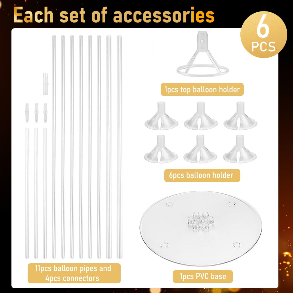 HASTHIP Balloon Stand for Decoration with 18PCS Sticks and Bases for Birthday & Party Use