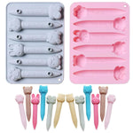 HASTHIP Crayon Mold for DIY Crafts with Six Cavity 3D Design in Flexible Silicone | Kids Art