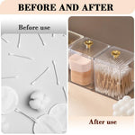 HASTHIP Clear Acrylic Storage Box for Makeup Essentials with Lids 9.5x8.4cm | Dustproof Dispenser
