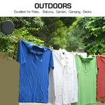 HASTHIP Retractable Clothesline for Indoor and Outdoor Drying with 39ft PVC Line and Wooden Clips | Supports 30lbs