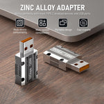 USB C to USB A OTG Adapter Type C to USB Adapter USB 3.1 Adapter Support Data Transfer & Max 120W Fast Charging Zinc Alloy