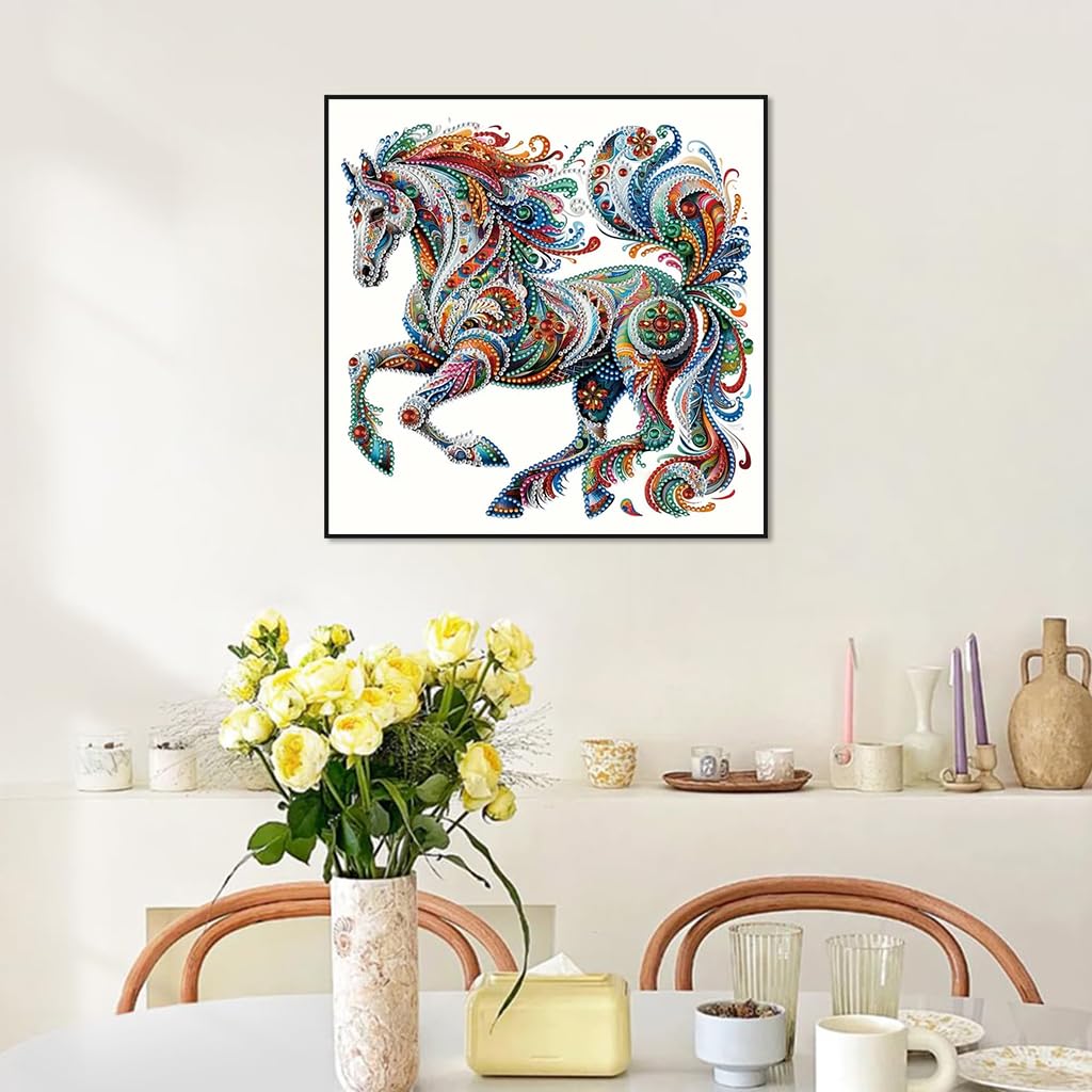 HASTHIP 5D Diamond Painting Kit for DIY Home Decor with Accessories | 12x12 in Horse 2PCS