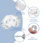 HASTHIP Door Knob Wall Protector for Bedrooms and Bathrooms 6 pcs with 18 mm Opening | Transparent PVC Buffers Prevent Handle Impact
