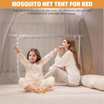 HASTHIP Pop Up Mosquito Net Tent for Double Bed with Dual Zip Doors and Mattress Straps | 200×150×150 cm Breathable Mesh Blue
