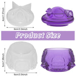 HASTHIP Silicone Resin Mold for DIY Mushroom House Jar with Lid featuring Roof Chimney Design