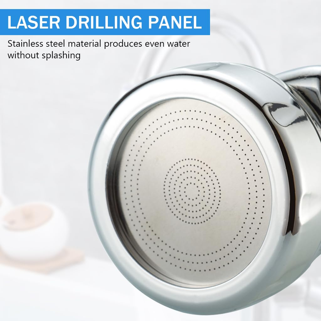 HASTHIP® 360° Faucet Water Filter, Purifier Water Filter, Kitchen Tap Filtration Activated Carbon Removes Chlorine Fluoride Heavy Metals Hard Water for Home Kitchen Sink Bathroom