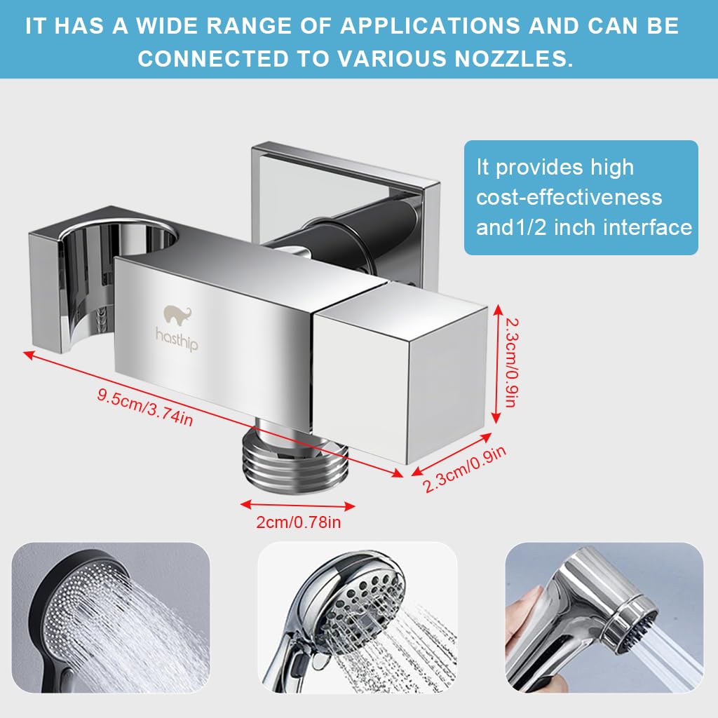 HASTHIP Copper Angle Valve for Bathroom and Laundry Use with Square Twist Control | Rust Resistant Metal Construction