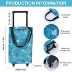 HASTHIP Portable Shopping Cart with Wheels for Groceries featuring Telescopic Handle and Shoulder Straps | Foldable Waterproof Bag Set of 2