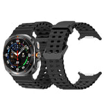 Compatible with Samsung Galaxy Watch 7 Ultra Band 47mm, Silicone Sport Strap Marine Bands for Galaxy Watch Ultra 2024 Men Women