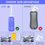 HASTHIP® Bidé Portátil de Viaje 450ml EVA,Botella Pulverizadora Manual de Higiene Personal con Boquilla Desmontable en Ángulo,Ducha Mano Compacta Reutilizable para Baño y Camping (Azul
