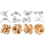 HASTHIP® 12 Piezas Rompecabezas Cerebrales para Adultos y Niños,Juegos de Lógica y Estrés,Puzzles Juguete Entrenamiento Mental
