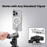 HASTHIP® Folding Phone Holder Strong Magnetic Tripod Phone Stand with Grip Claw, Robust Plastic Made, Multipurpose Phone Mount for Laptop, Screen, Desk, Travel, Home Office