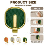 HASTHIP Wall Hooks for Bathroom and Kitchen with Self Adhesive Backing | 4Pcs Acrylic Golden Organizer