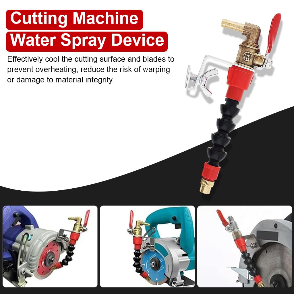 HASTHIP® Water Mist Spray Nozzle for Angle Grinder, Dust Suppression Cooling System, Flexible Tube Sprayer Attachment for Cutting Machine, Blade Life Extension & Clean Work Area