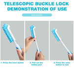 HASTHIP Fish Tank Cleaning Brush for Aquarium and Containers featuring 11.2–13.7 in Telescopic Handle and 90 Degree Curved Tip