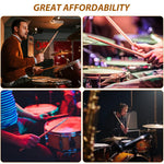 HASTHIP 5A Drum Sticks Set for Adults and Youth with Oval Wood Tip 2 Pair 16 in Maple