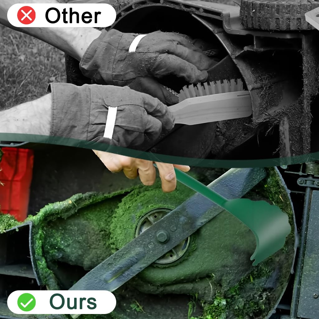 HASTHIP Lawn Mower Cleaning Scraper for Grass Build Up | 16 inch Metal Blade with Anti Slip Handle