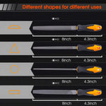 Supvox® 17Pcs File Tools Set with Portable Bag, Premium Grade T12 Drop Forged Alloy Steel File Tools, 4Pcs Precision Large File and 12Pcs Needle Files&1 brush, for Metal Jewelry Engraving Crafts Tool