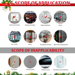 HASTHIP Christmas Window Clings Decorations for Home and Office featuring Static Cling PVC 45x60cm | Reusable Festive Glass Stickers