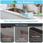 HASTHIP Silicone Sink Edge Protector for Kitchen Countertops featuring Grooved Design and 4x20 in Cuttable Splash Guard | Flexible Silicone Protection Against Water Splashes