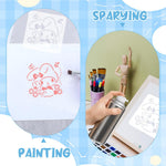 HASTHIP Floral Painting Stencils for DIY Crafts with Filleted Corners 20Pcs 5.9x4.7in | Reusable Art Templates