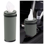 HASTHIP® Car Tissue Paper Holder, Cylinder Tissue Box, 2.75'' PU Leather Round Tissues Container Fit for Car Van Bathroom Office Use, Car Cup Holder Car Tissues Box Car Tissue Holder Car Tissue Tube