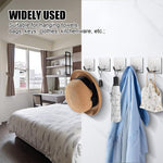 HASTHIP Self Adhesive Wall Hooks for Bathroom and Kitchen with 6.6lbs Capacity | Rust-Proof Stainless Steel Pack of 8