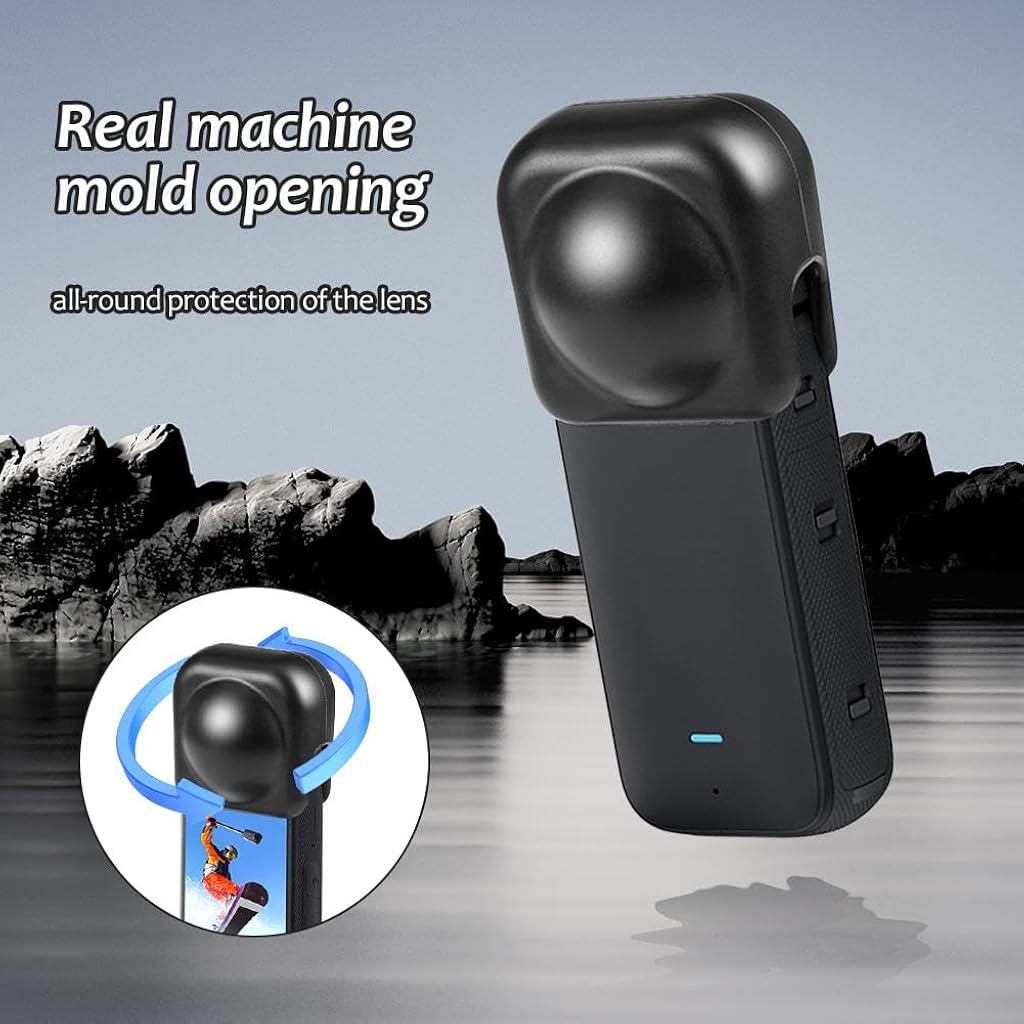 HASTHIP® Funda de Silicona para Lente Insta360 X4/X5 - Tapa Protectora Extraíble Antirayaduras, Cubierta Suave y Duradera Compatible con Cámara Insta360 X Series