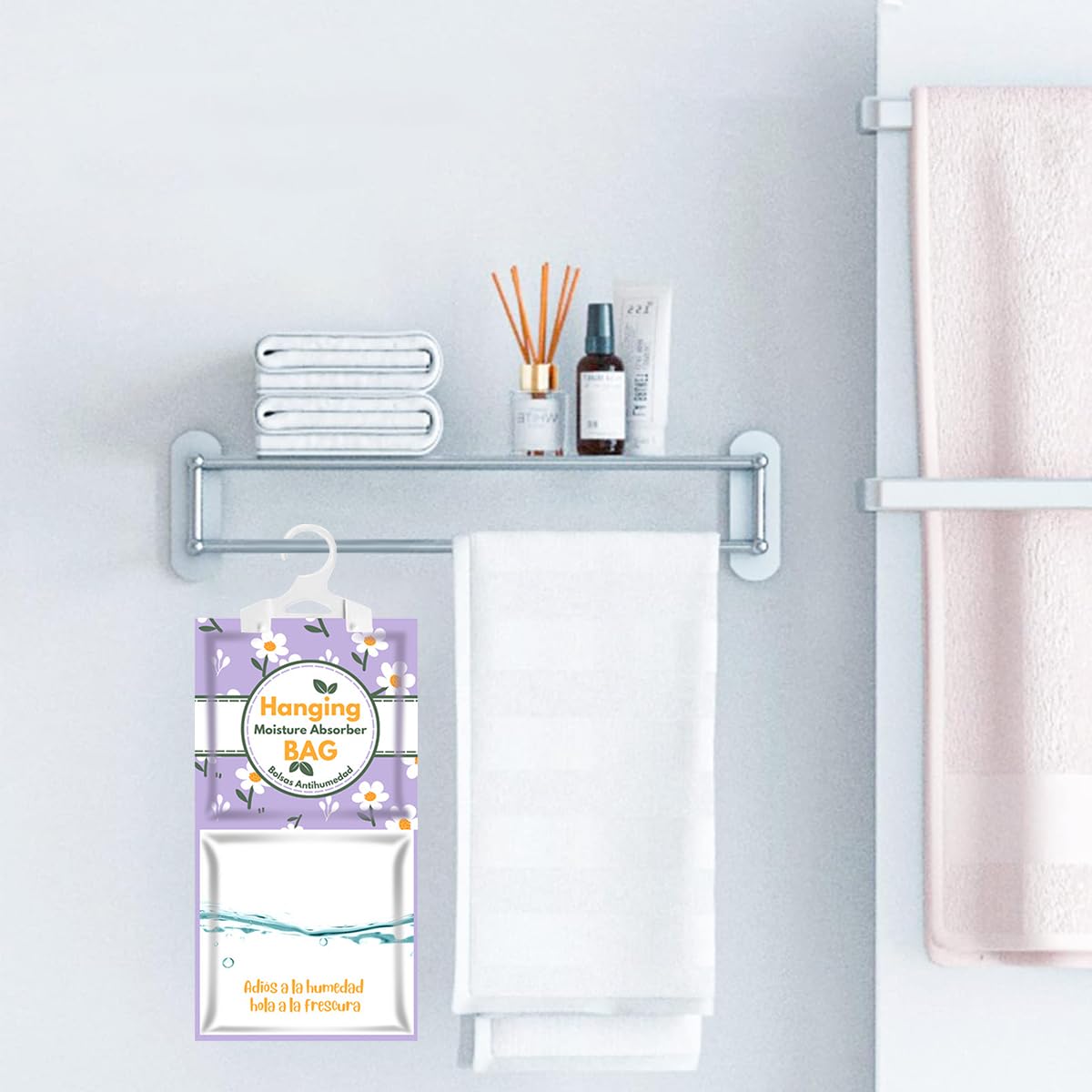 HASTHIP® 10 Pack 500ml Moisture Absorbers, Hanging Closet Dehumidifier Bags, Humidity Packs, Desiccant, Closet Dehumidifiers and Odor Eliminator for Fresher Air