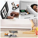 HASTHIP® 3 in 1 Charging Station, 15W Folding Wireless Charger, Faster Mag-Safe Charger Stand, for 16/15/14/Pro Plus, Watch iwacth, AirPods and Galaxy Series