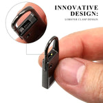 HASTHIP Zipper Puller for Jackets and Backpacks featuring Quick Release Metal Tabs | 10 Pcs Black