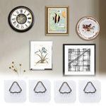 HASTHIP® 20-Pack Self-Adhesive Wall Plate Hangers, Invisible Vertical Plate Holders, 2.4 Inch Adhesive Picture Hanger Hooks for Secure Display of Decorative Plates and Paintings