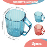 HASTHIP Toothbrush Holder Cup Pack of 2 for Bathroom Use with Inverted Drying Design | Clear PP Rinse Cups